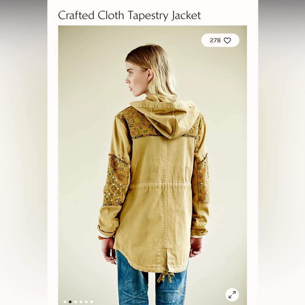 Vintage Free People Crafted Cloth Tapestry Jacket - Picture 9 of 9